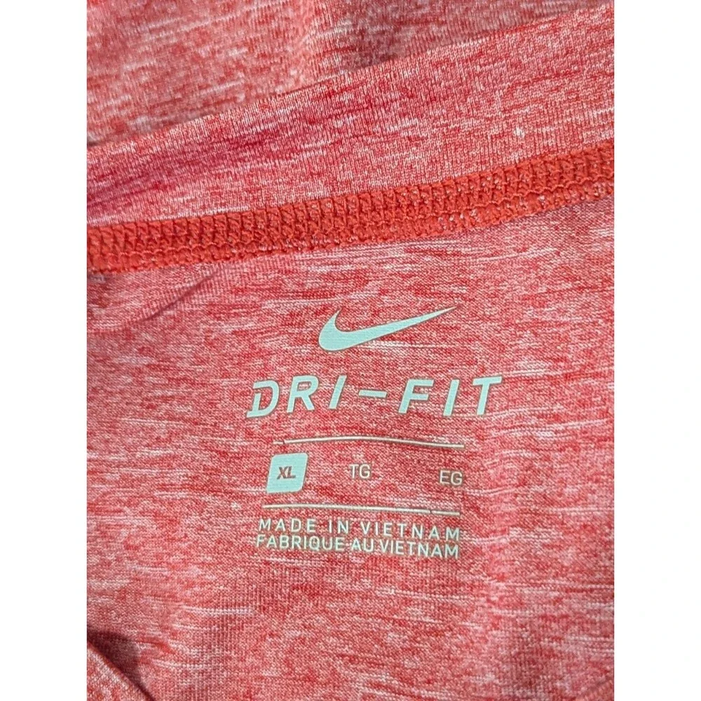 NIKE Hydroguard Dri Fit S/S Swim Shirt Mens XL Red UPF40 Stretch Athletic Logo